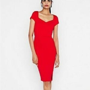 Express Red Fitted Dress
